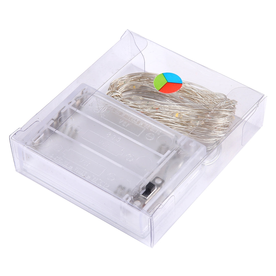 5m IP65 Waterproof Silver Blue Light Wire String Light, 6W 50 LEDs SMD 0603 3 x AA Batteries Box Fairy Lamp Decorative Light, DC 5V