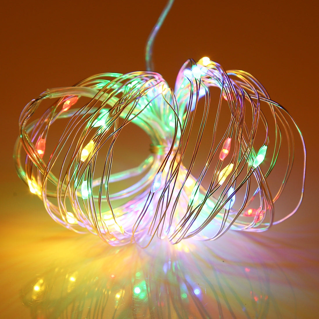 5m IP65 Waterproof Silver Blue Light Wire String Light, 6W 50 LEDs SMD 0603 3 x AA Batteries Box Fairy Lamp Decorative Light, DC 5V