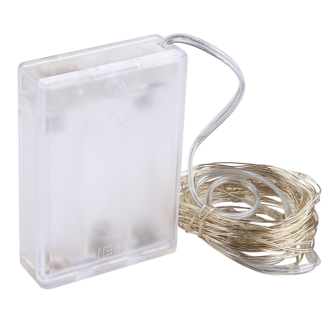 5m IP65 Waterproof Silver Blue Light Wire String Light, 50 LEDs SMD 0603 3 x AA Batteries Box Fairy Lamp Decorative Light, DC 5V