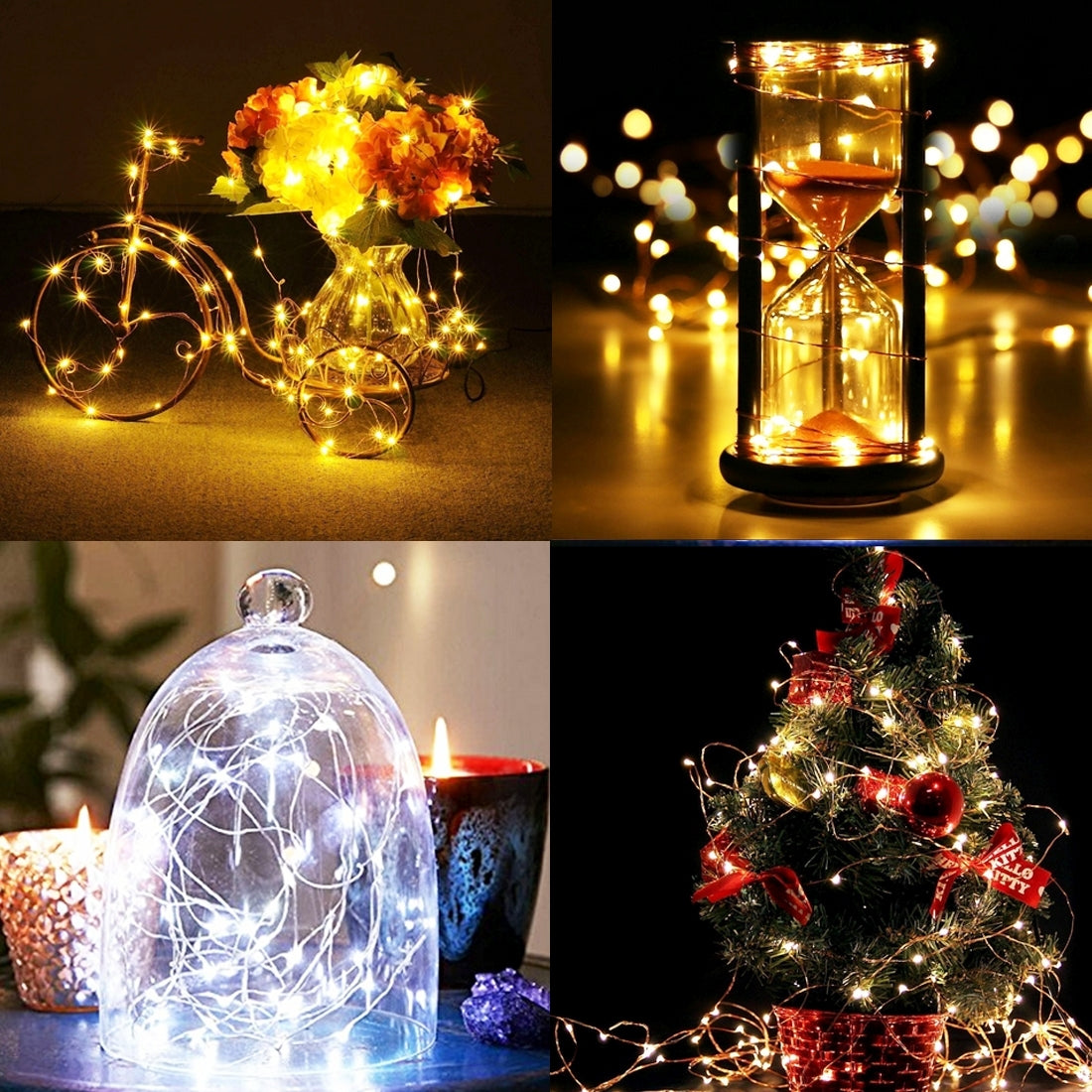 5m IP65 Waterproof Silver Blue Light Wire String Light, 50 LEDs SMD 0603 3 x AA Batteries Box Fairy Lamp Decorative Light, DC 5V
