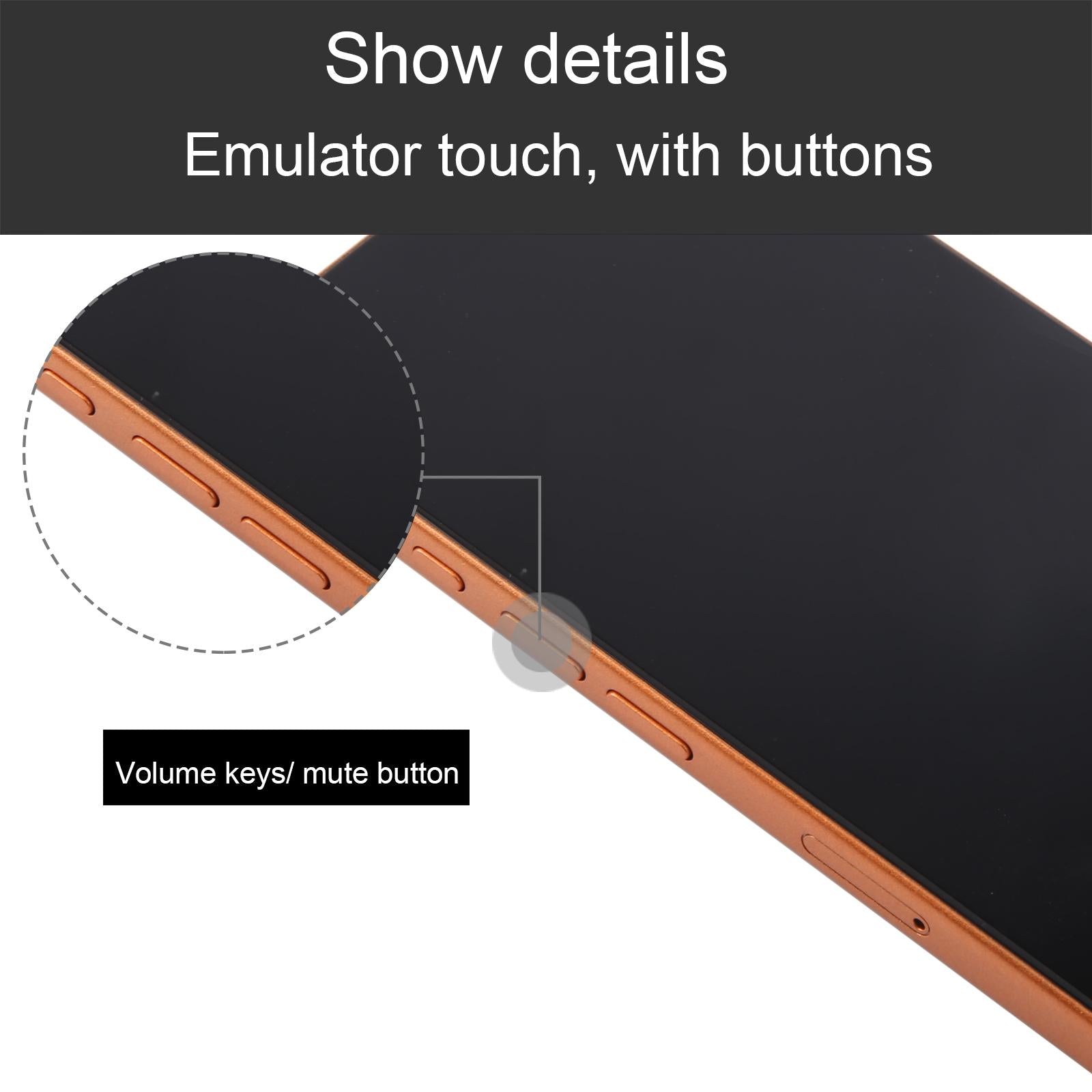 For iPhone 17 Pro Black Screen Non-Working Fake Dummy Display Model (Orange)