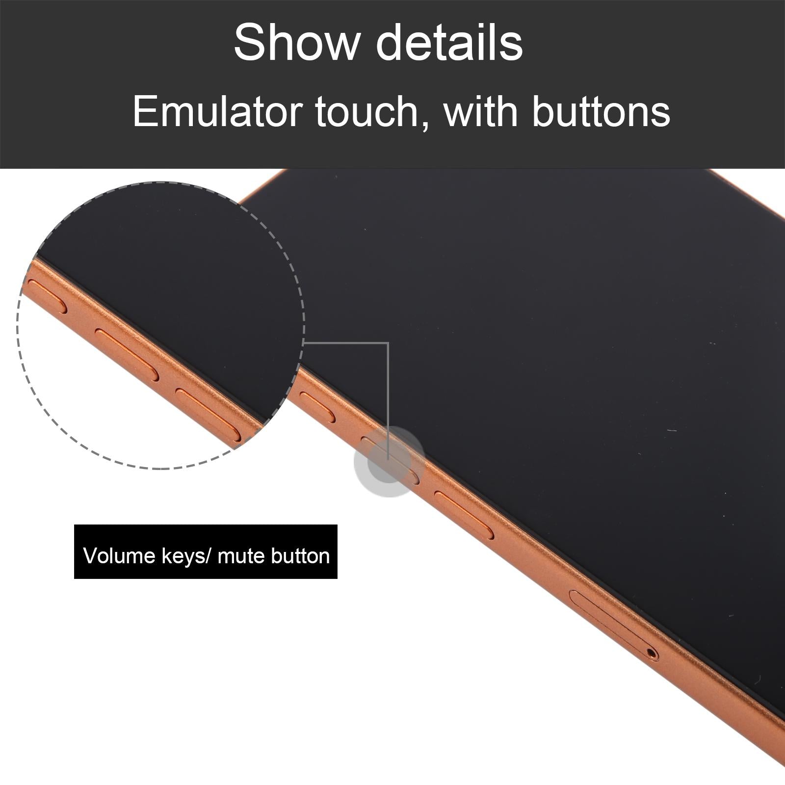 For iPhone 17 Pro Max Black Screen Non-Working Fake Dummy Display Model (Orange)