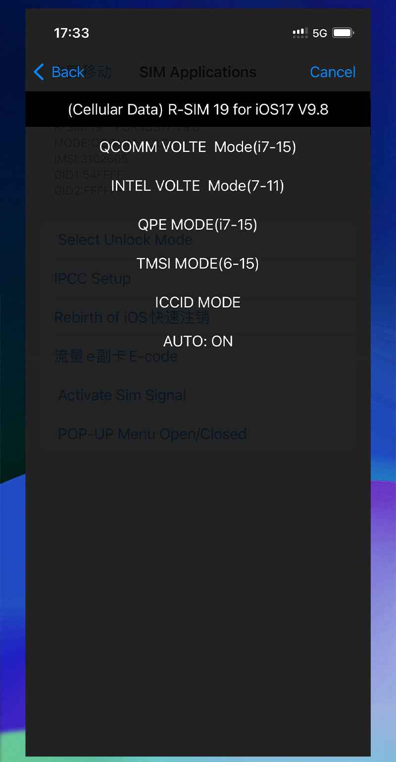 R-SIM19 Dual Chip Fully Automatic Unlocking SIM Card for iPhone 15 Series