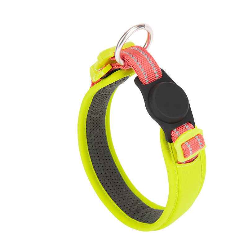Reflective Adjustable Dog Collar for Small Dogs | Soft Padded Pet Neck Collar with Metal D-Ring (Size S, 33–43cm)