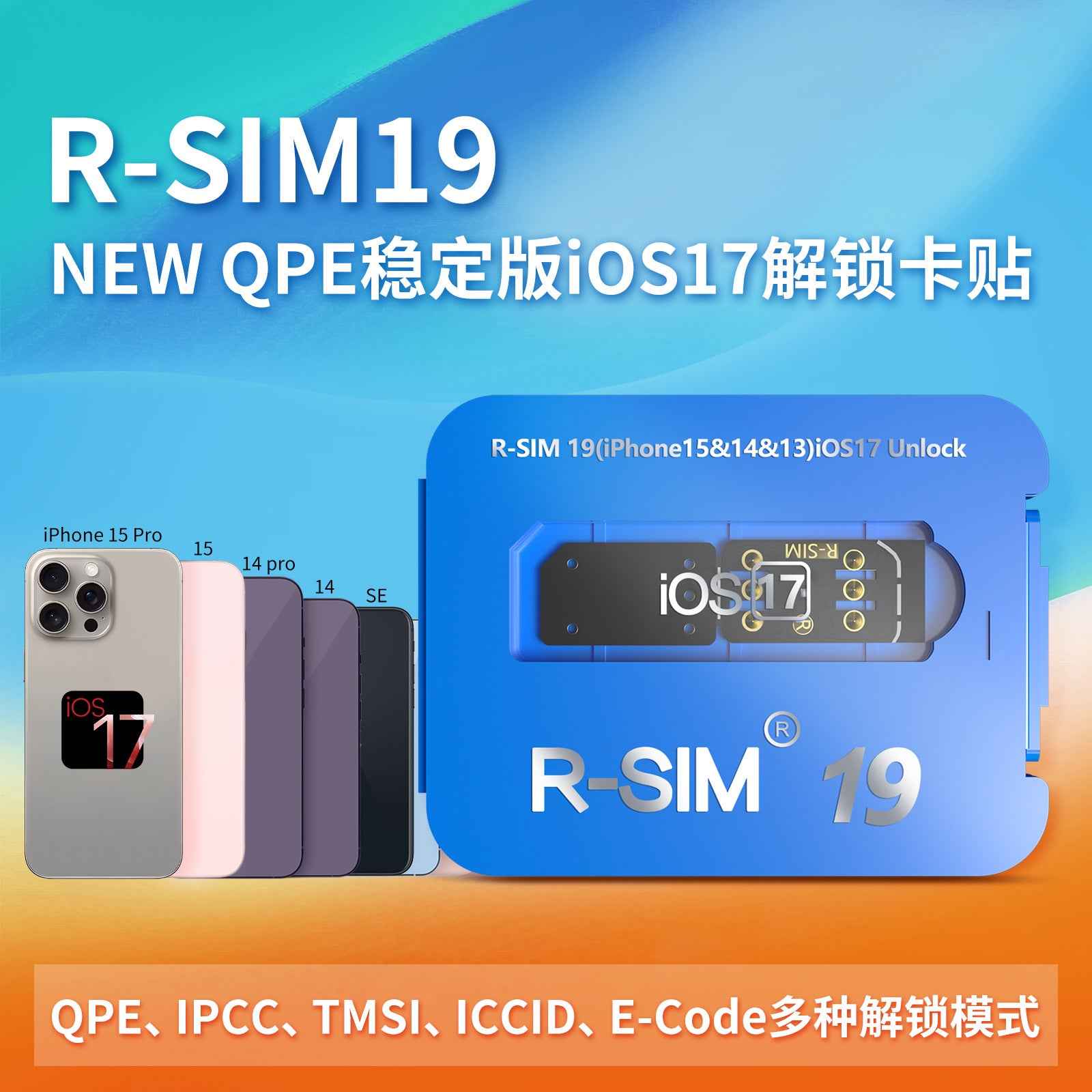 R-SIM19 Dual Chip Fully Automatic Unlocking SIM Card for iPhone 15 Series