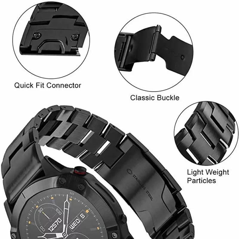 Garmin Fenix 7/6Xpro Quick Release Watch Strap Oracle Titanium Strap - 26mm