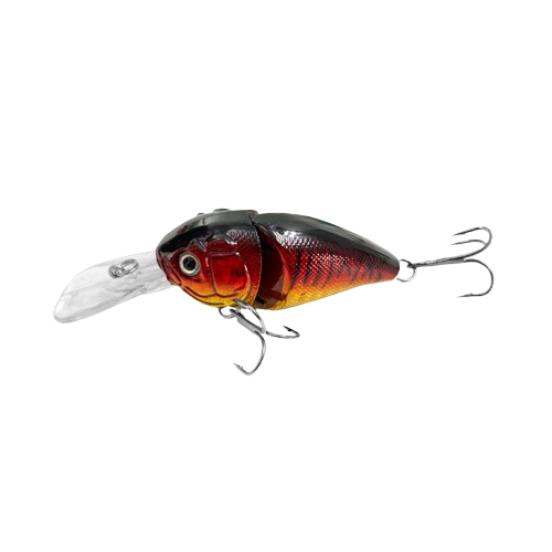 14g 8.5cm 2 Jointed Fishing Life-like Hard Lure Chubby Fatty Crank Bait Tackle with Treble Hooks