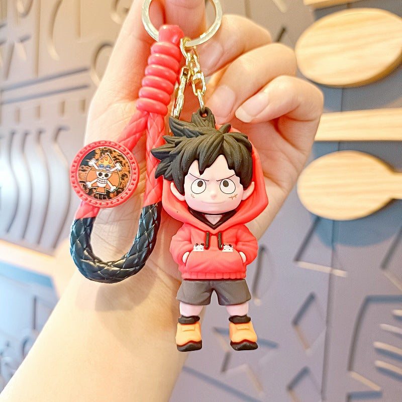 1Pcs Doll Keychain Creative Schoolbag Pendant Car Keychain Doll (Style 4)