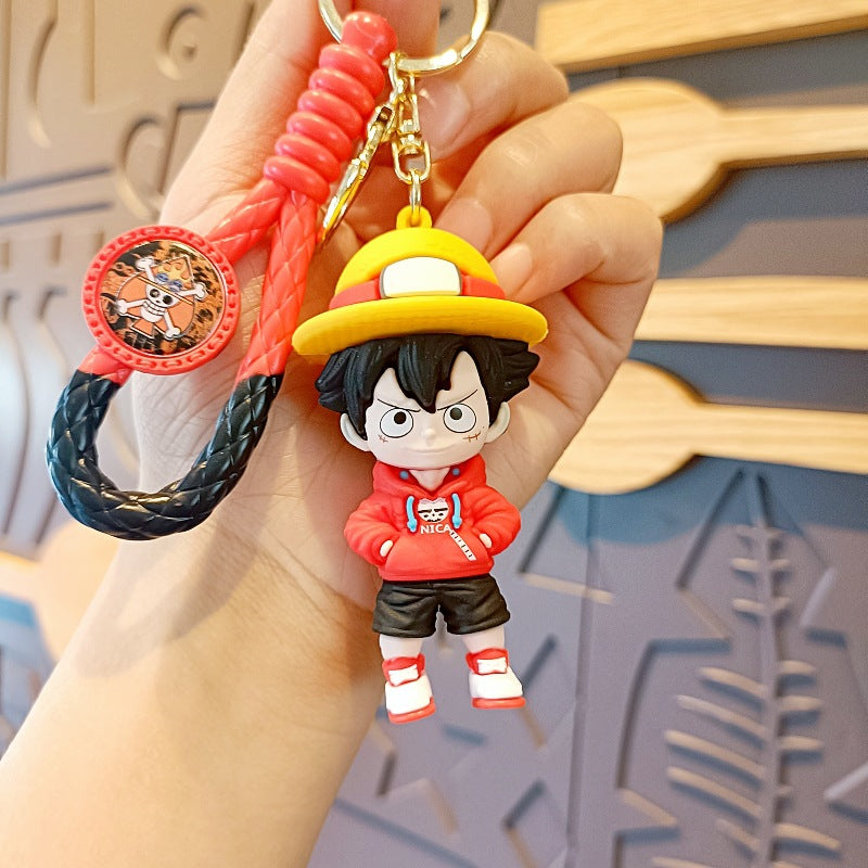 1Pcs Doll Keychain Creative Schoolbag Pendant Car Keychain Doll (Style 2)