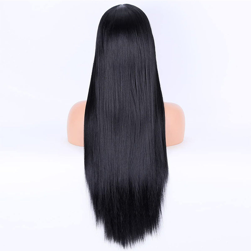 Long Straight Hair Wig for Women (Natural Black)