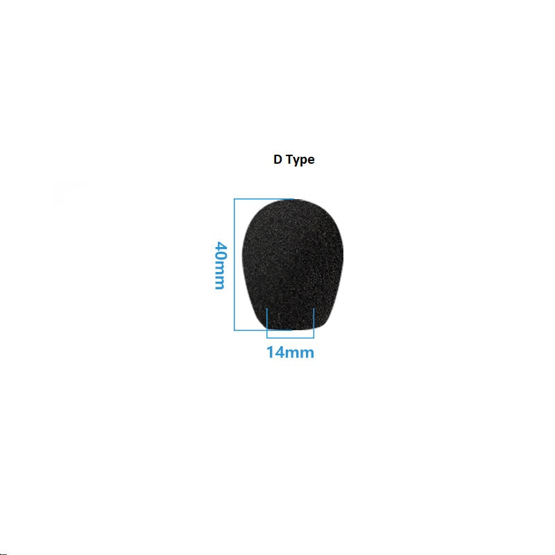 Mini Microphone Windscreens Mic Foam Covers for Lapel - D Type