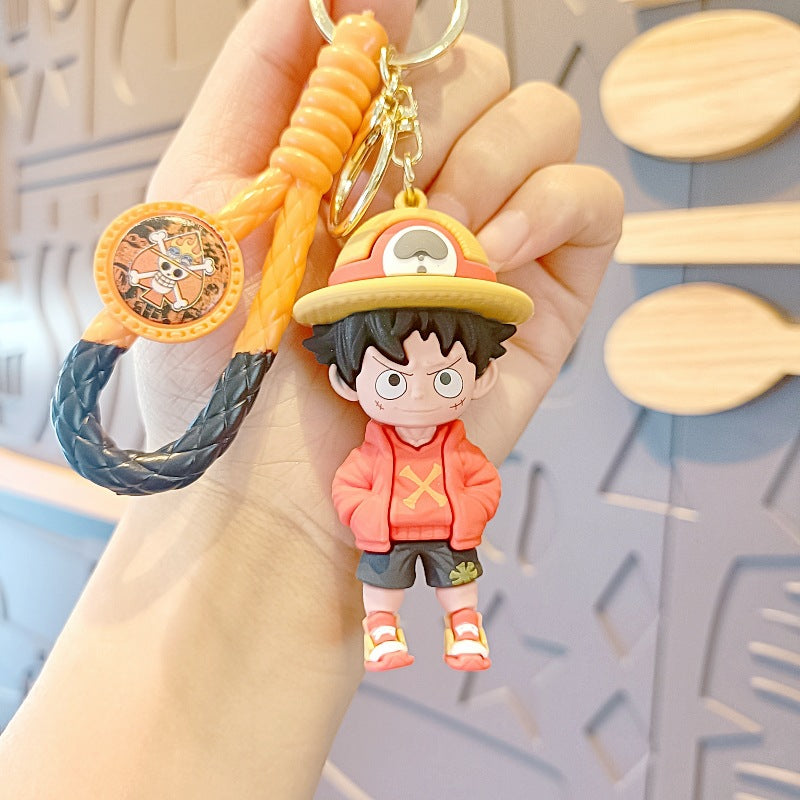 1Pcs Doll Keychain Creative Schoolbag Pendant Car Keychain Doll (Style 1)