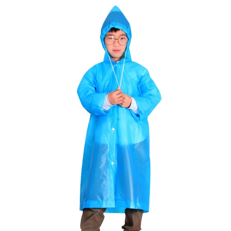 Outdoor Mountaineering Eva Thickened Children Fashion Raincoat Average Size(Blue)