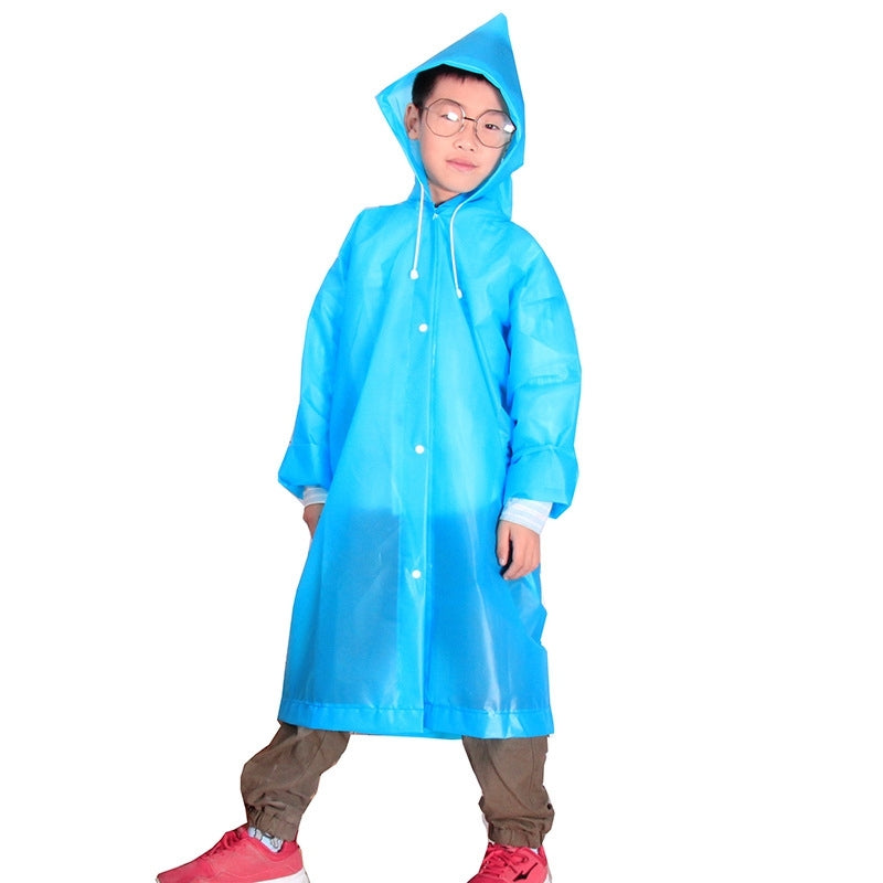 Outdoor Mountaineering Eva Thickened Children Fashion Raincoat Average Size(Blue)