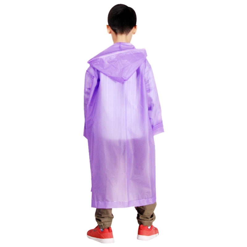 Outdoor Mountaineering Eva Thickened Children Fashion Raincoat Average Size(Purple)