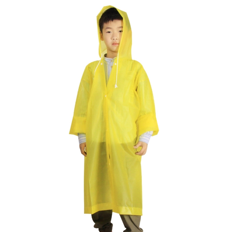 Outdoor Mountaineering Eva Thickened Children Fashion Raincoat Average Size(Yellow)