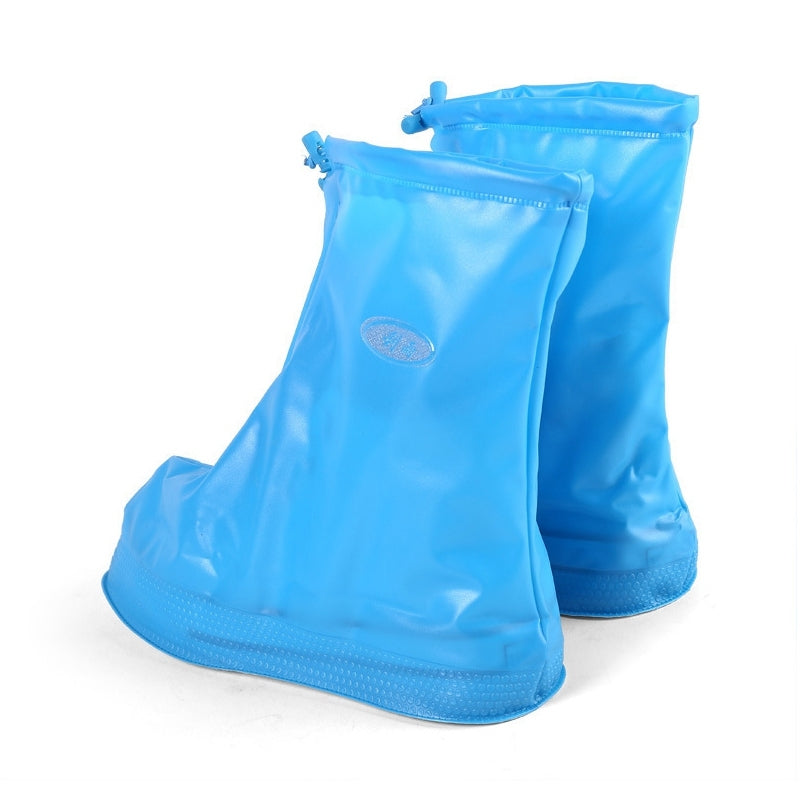Fashion Children PVC Non-slip Waterproof Thick-soled Shoe Cover Size: XL(Baby Blue)