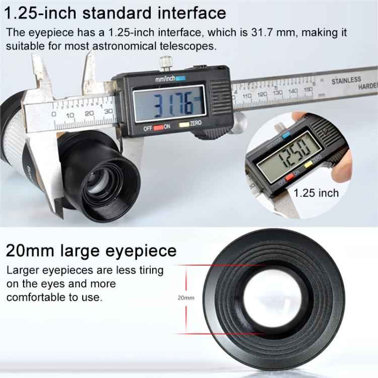 Astronomical Telescope 8-24mm All-metal Continuous Zoom Eyepiece (Silver)