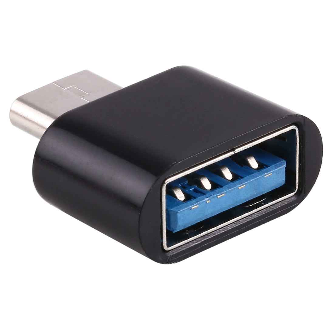 Uniqbuy For Plastic USB-C / Type-C Male to USB 2.0 Female OTG Data Transmission Charging Adapter(Black)