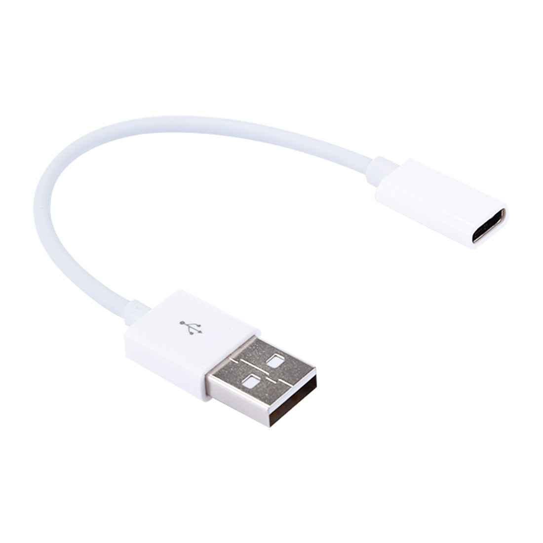 Uniqbuy For 15cm USB 2.0 Male to USB-C / Type-C Female Connector Adapter Cable(White)