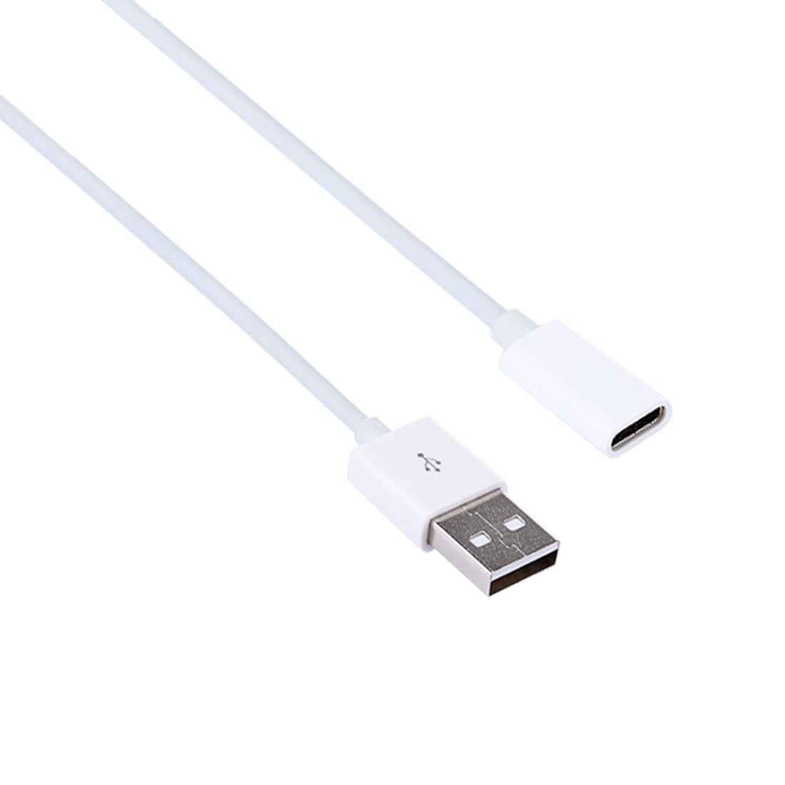 Uniqbuy For 15cm USB 2.0 Male to USB-C / Type-C Female Connector Adapter Cable(White)