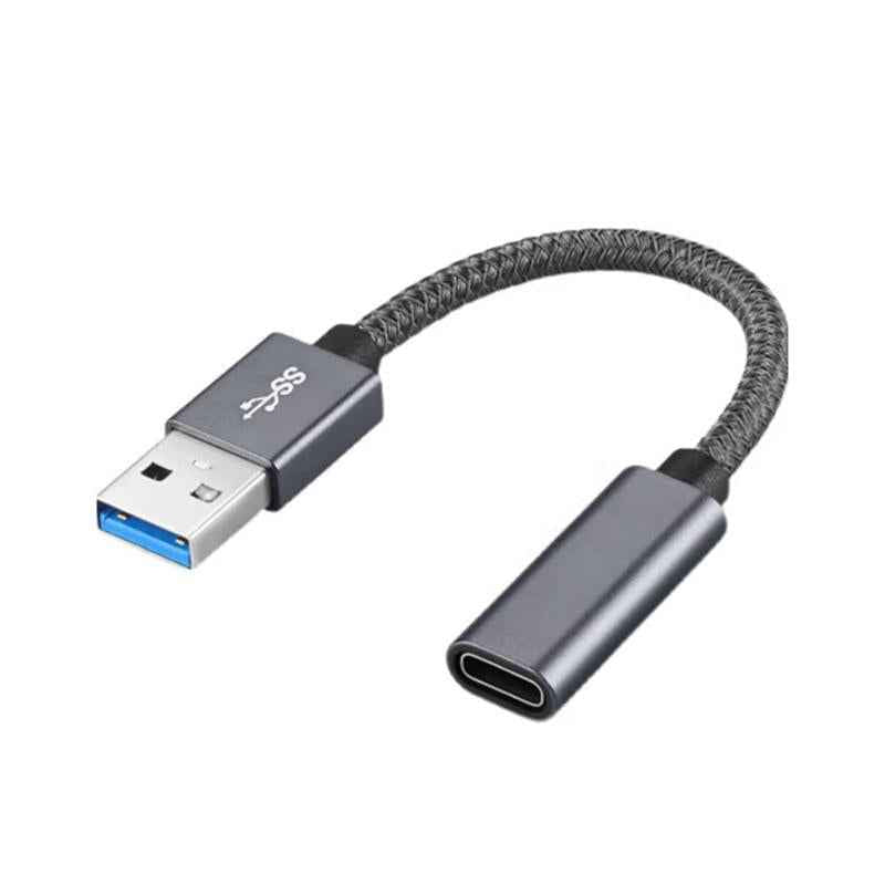 Uniqbuy For 15cm USB 3.0 Male to USB-C / Type-C Female Extension Cable (Grey)