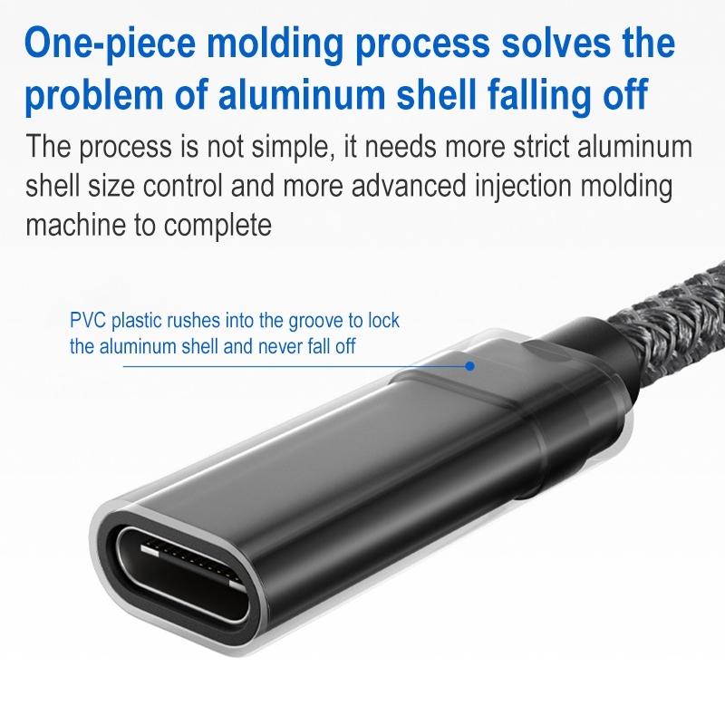 15cm USB 3.0 Male to USB-C / Type-C Female Extension Cable (Grey)