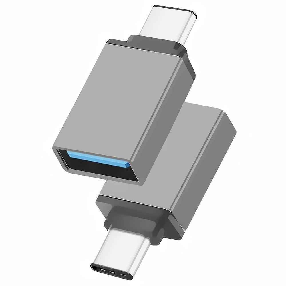 Uniqbuy For Aluminum Alloy USB-C / Type-C 3.1 Male to USB 3.0 Female Data / Charger Adapter(Grey)