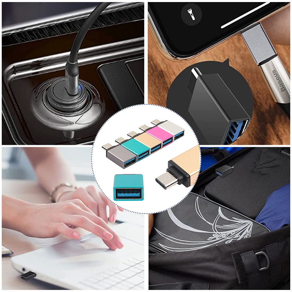 Aluminum Alloy USB-C / Type-C 3.1 Male to USB 3.0 Female Data / Charger Adapter(Grey)