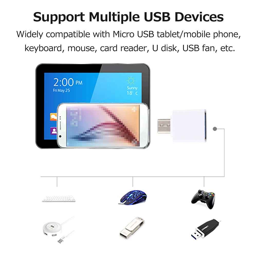 Uniqbuy For Micro USB to USB OTG Adapter