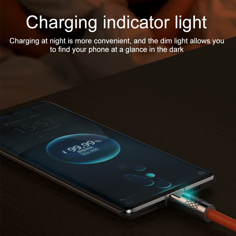 Mech Series 6A 120W USB to USB-C / Type-C Metal Plug Silicone Fast Charging Data Cable, Length: 1.2m(Blue)