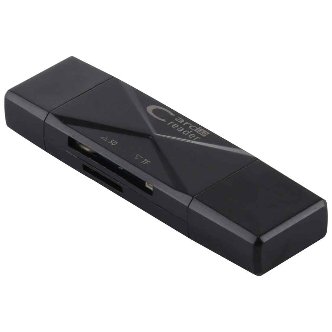 Uniqbuy For USB-C / Type-C + SD + TF + Micro USB to USB 3.0 Card Reader (Black)