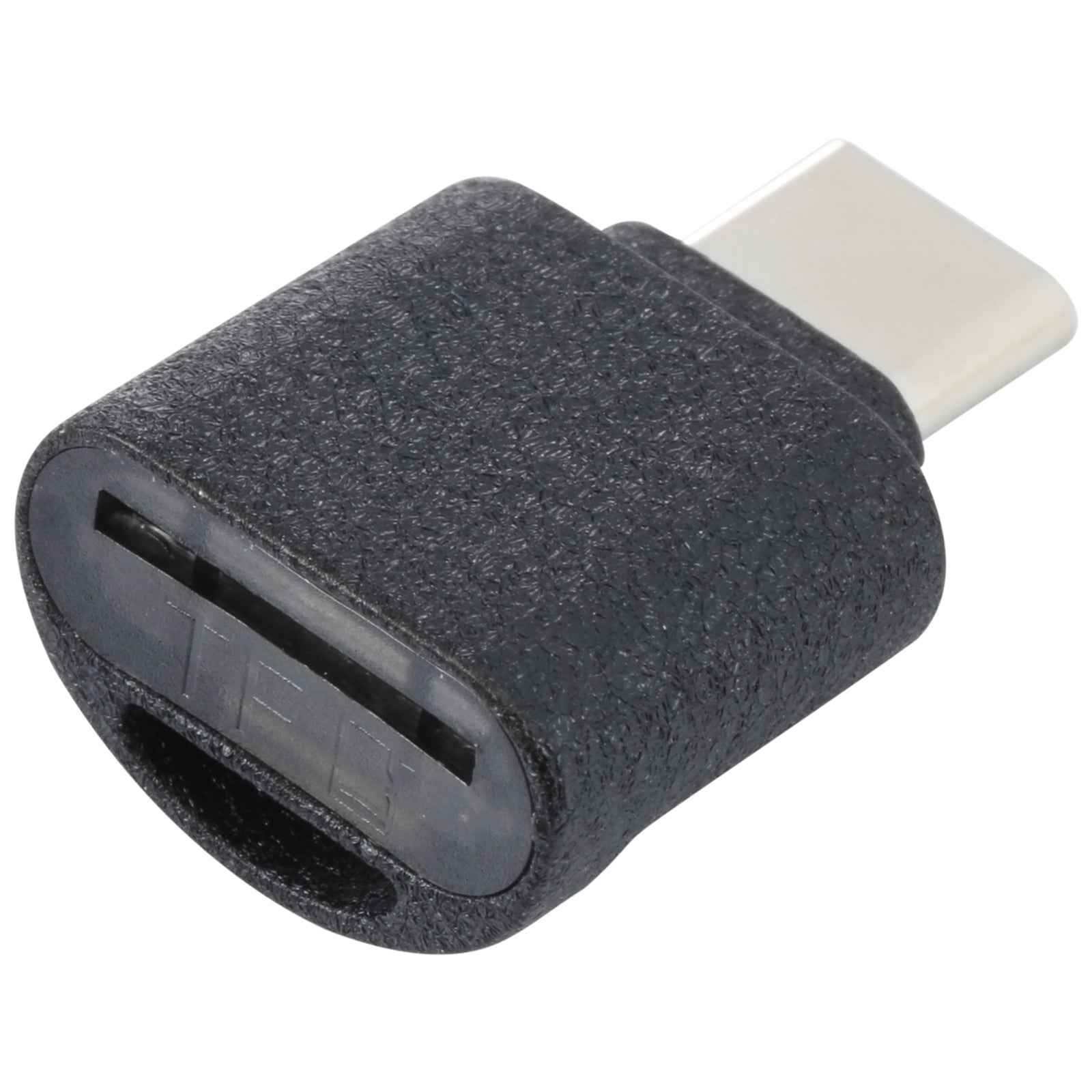 Uniqbuy For USB-C / Type-C to TF Card Adapter Mini TF Card Reader(Black)