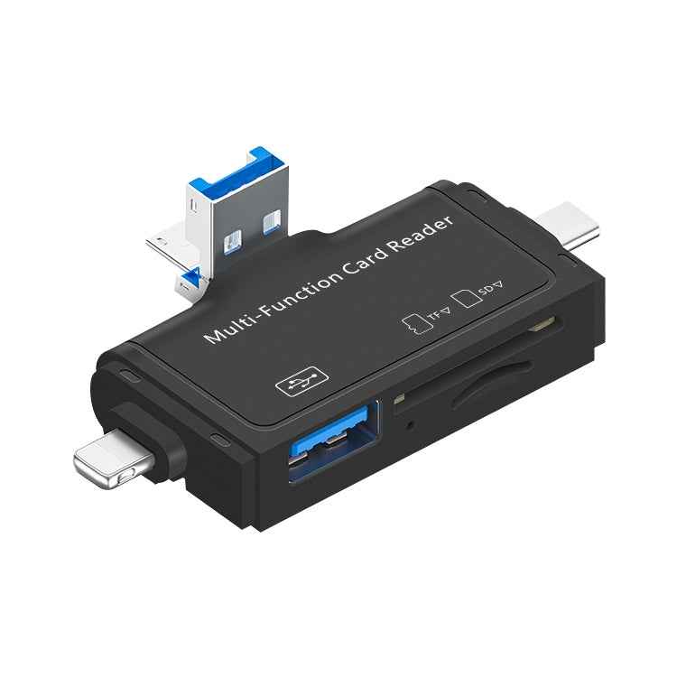 Uniqbuy For 7 In 1 USB 3.0 Card Reader (Black)
