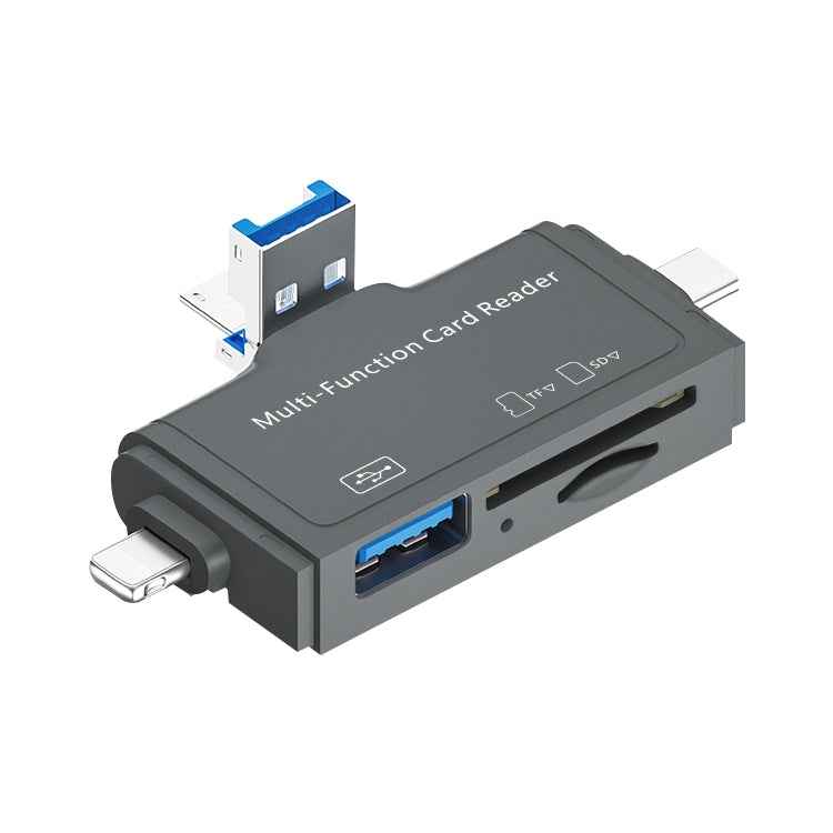 Uniqbuy For 7 In 1 USB 3.0 Card Reader (Dark Gray)