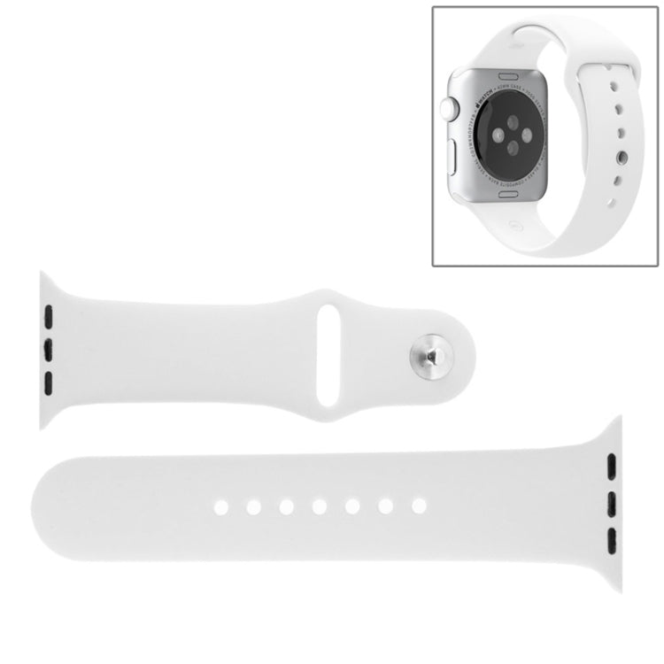 For Apple Watch Sport 38mm High-performance Rubber Sport Watch Band with Pin-and-tuck Closure