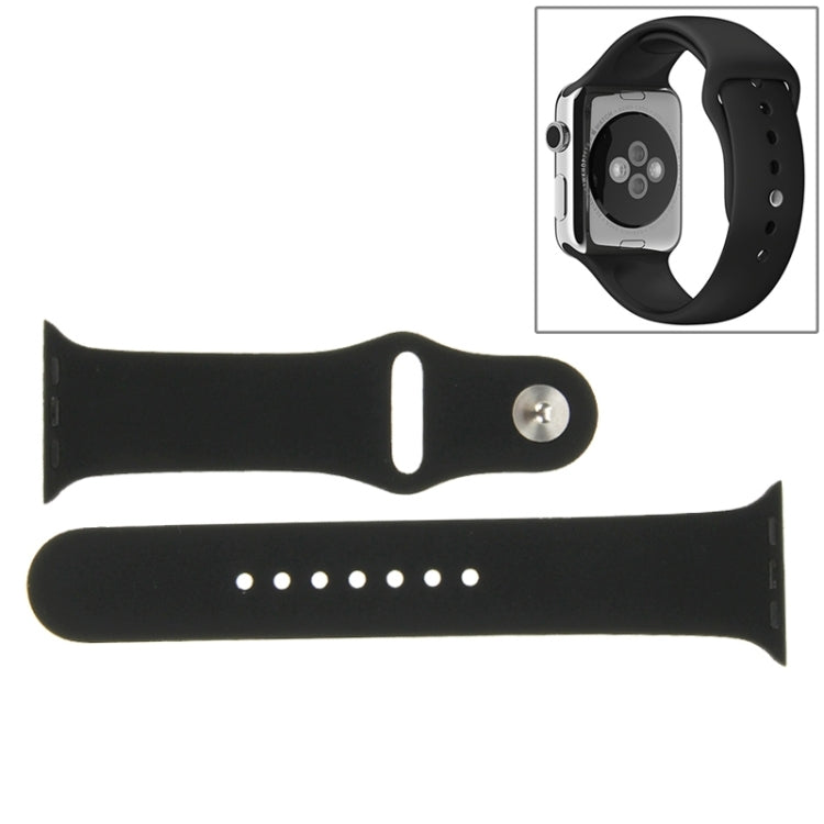 For Apple Watch Sport 38mm High-performance Longer Silicone Sport Watch Band with Pin-and-tuck Closure