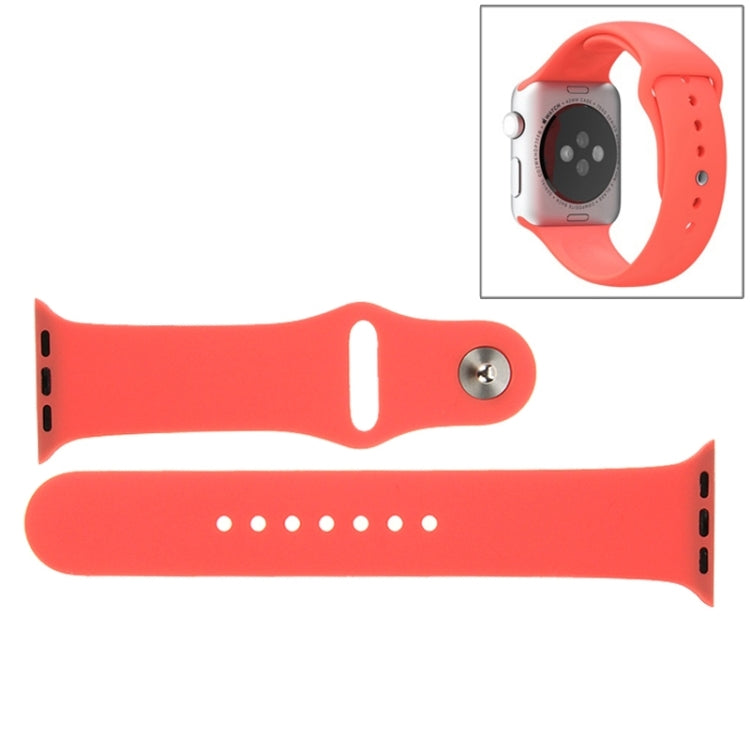 For Apple Watch Sport 38mm High-performance Longer Silicone Sport Watch Band with Pin-and-tuck Closure