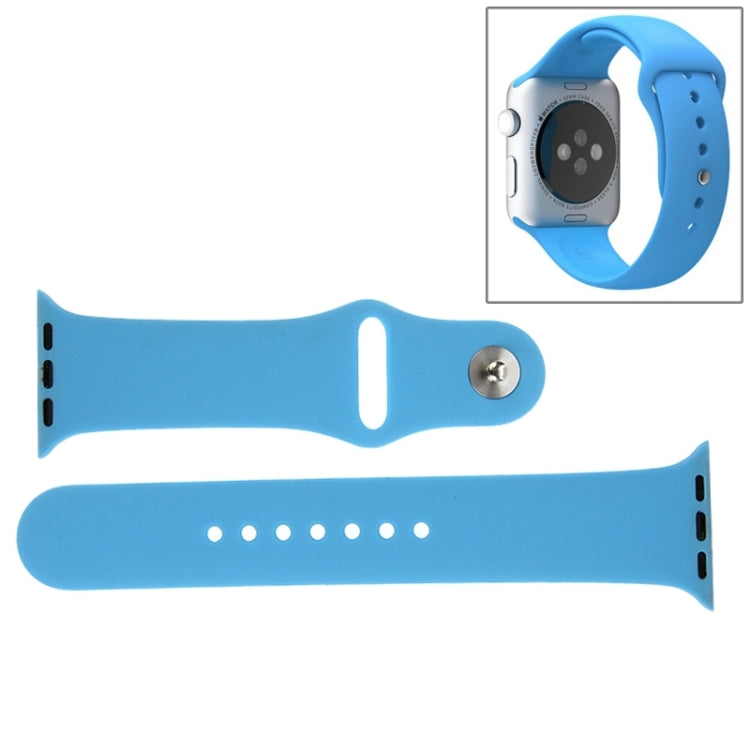 For Apple Watch Sport 38mm High-performance Longer Silicone Sport Watch Band with Pin-and-tuck Closure