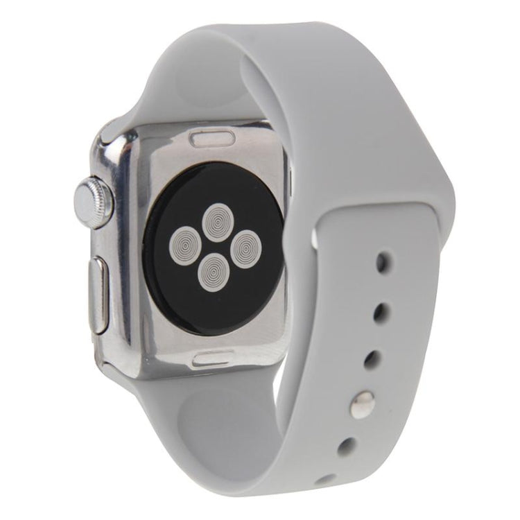 For Apple Watch Sport 38mm High-performance Longer Silicone Sport Watch Band with Pin-and-tuck Closure