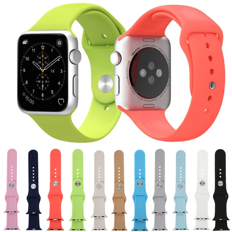 For Apple Watch Sport 38mm High-performance Longer Silicone Sport Watch Band with Pin-and-tuck Closure