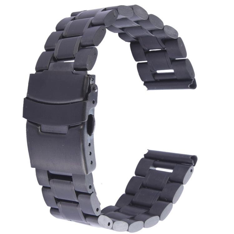 For Apple Watch 42mm Black Steel Watch Band, Only Used in Conjunction with Connectors (S-AW-0062)