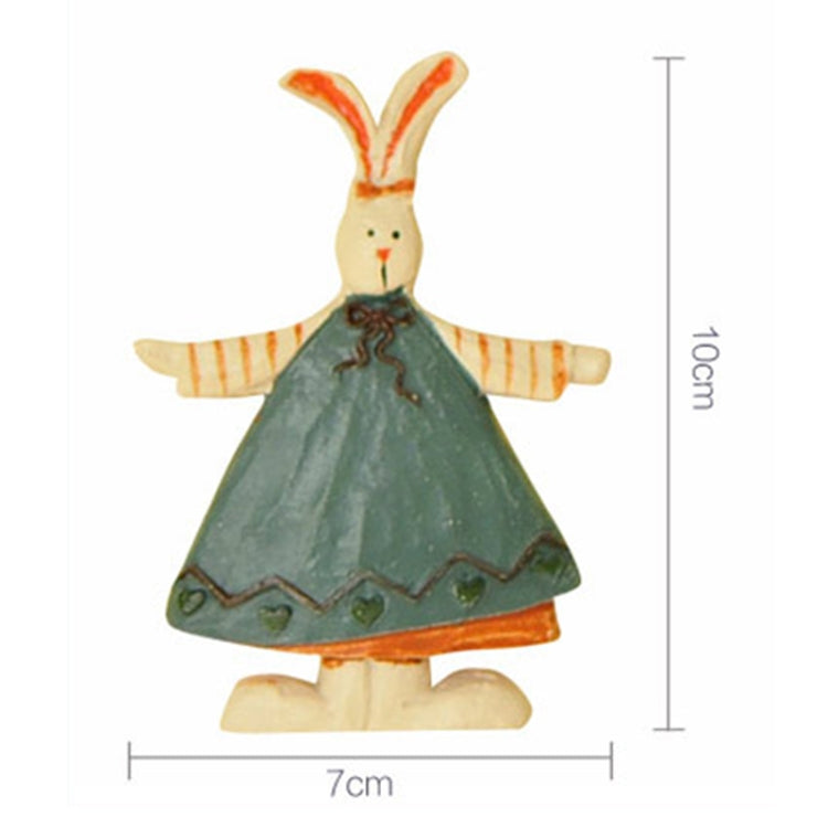 6 PCS European Countryside Style Rabbit Fridge Magnet Cartoon Hare Resin Magnet