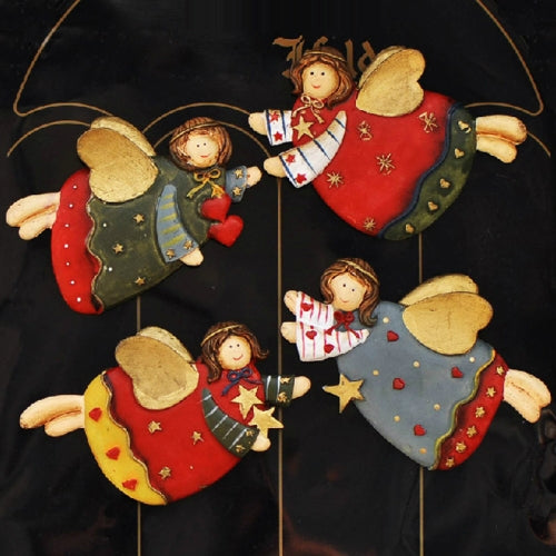 European Countryside Style Angel Fridge Magnet Cartoon Hare Resin Magnet (4pcs in One Packaging, The Price is for 4pcs)
