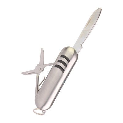 3 Digits Portable Mini Combination Lock / Tool Knife(Silver)
