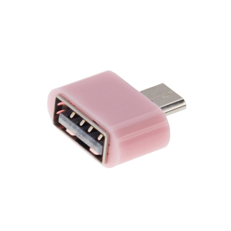 Micro USB 2.0 to USB 2.0 Adapter with OTG Function, For Samsung / Huawei / Xiaomi / Meizu / LG / HTC and Other Smartphones(Pink)
