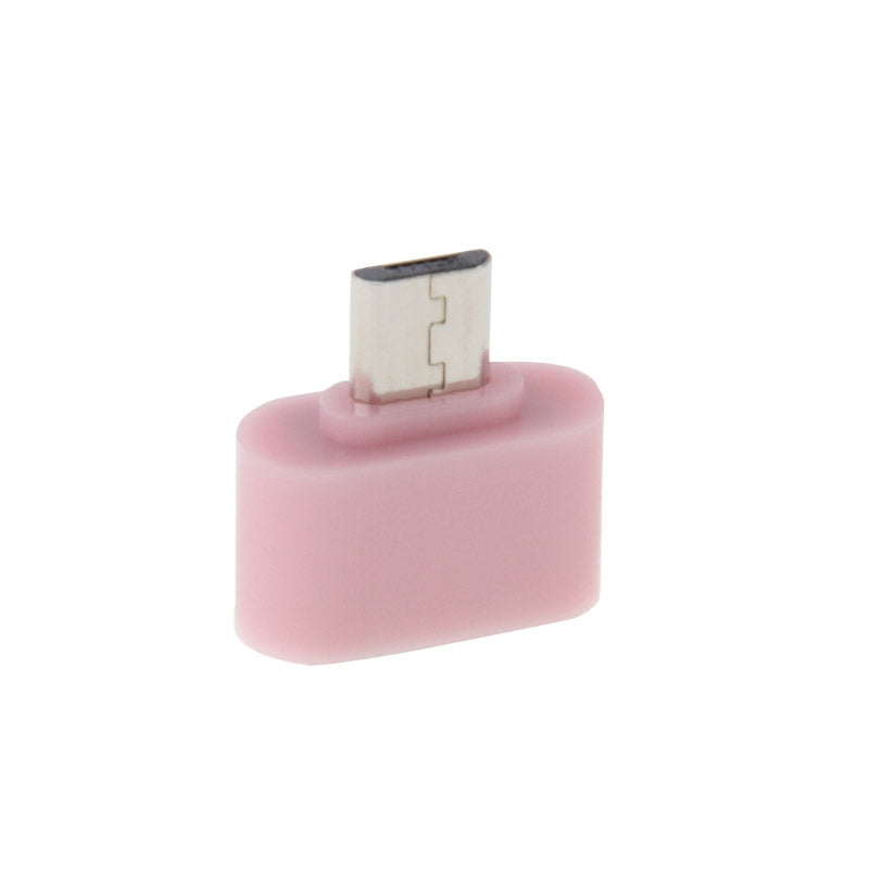 Micro USB 2.0 to USB 2.0 Adapter with OTG Function, For Samsung / Huawei / Xiaomi / Meizu / LG / HTC and Other Smartphones(Pink)