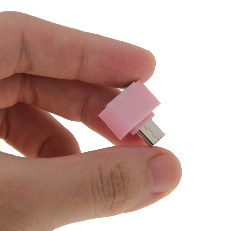 Micro USB 2.0 to USB 2.0 Adapter with OTG Function, For Samsung / Huawei / Xiaomi / Meizu / LG / HTC and Other Smartphones(Pink)