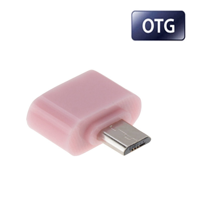 Micro USB 2.0 to USB 2.0 Adapter with OTG Function, For Samsung / Huawei / Xiaomi / Meizu / LG / HTC and Other Smartphones(Pink)
