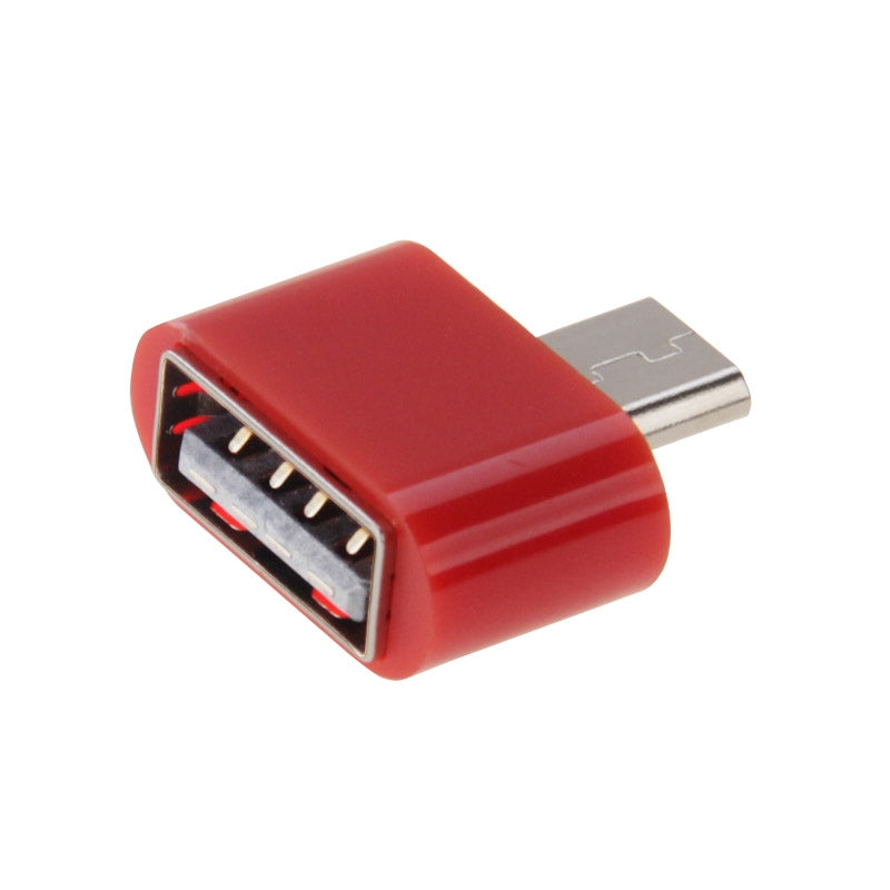 Micro USB 2.0 to USB 2.0 Adapter with OTG Function(Red)
